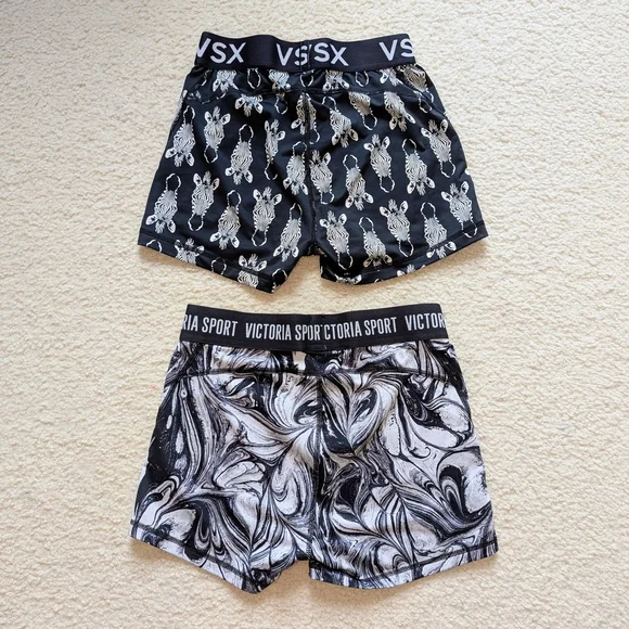 Victoria's Secret Black and Gray Athletic Shorts Spandex - Picture 3 of 3